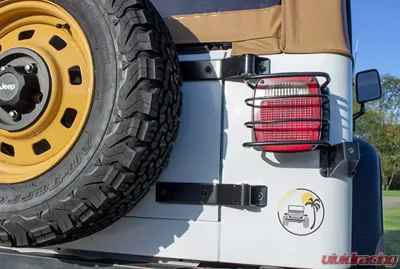 Kentrol Tailgate Tire Stop Powdercoat Black for Jeep CJ/YJ 1976-1995 - 50460