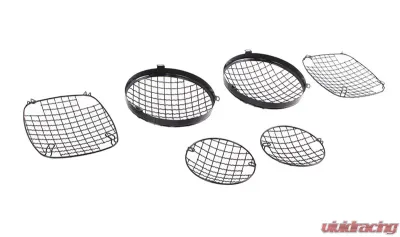 Kentrol Wire Mesh Guard Set 6 Pieces Powdercoat Black for Jeep CJ 1976-1986 - 50465