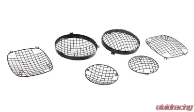 Kentrol Wire Mesh Guard Set 6 Pieces Powdercoat Black for Jeep CJ 1976-1986 - 50465