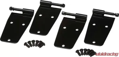 Kentrol Hardtop Door Hinge Set 4 Pieces Powdercoat Black for Jeep CJ YJ 1976-1993 - 50474