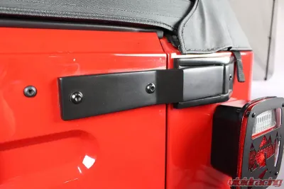Kentrol Tailgate Hinge Pair Powdercoat Black for Jeep TJ 1997-2006 - 50478
