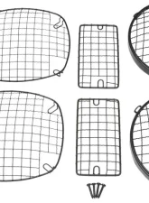 Kentrol Wire Mesh Guard Set 6 Pieces Powdercoat Black for Jeep TJ 1997-2006                                     - 50488 - Image 6