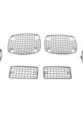 Kentrol Wire Mesh Guard Set 6 Pieces Powdercoat Black for Jeep TJ 1997-2006                                     - 50488 - Image 3