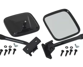 Kentrol E-Z Detach Mirrors Pair Powdercoat Black for Jeep TJ | JK 1997-2018