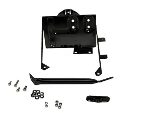 Kentrol Battery Tray with Support Arm, Powdercoat Black, Jeep CJ 1976-1986