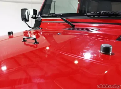 Kentrol Windshield Tie Down Kit Powdercoat Black for Jeep TJ | JK 1997-2014 - 50503