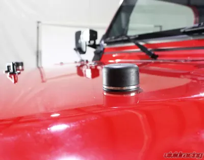 Kentrol Windshield Tie Down Kit Powdercoat Black for Jeep TJ | JK 1997-2014 - 50503