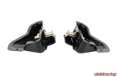 Kentrol Interior Door Latch Brackets Pair Powdercoat Black for Jeep CJ YJ 1981-1995 - 50513