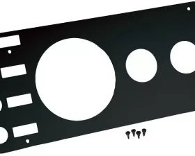 Kentrol Gauge Cover Powdercoat Black for Jeep CJ 1976-1986, No Radio Opening
