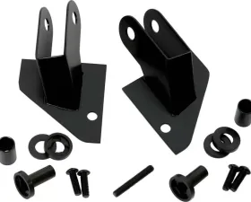 Kentrol Mirror Relocation Bracket Pair Powdercoat Black for Jeep YJ 1987-1995