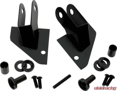Kentrol Mirror Relocation Bracket Pair Powdercoat Black for Jeep YJ 1987-1995 - 50533