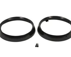 Kentrol Headlight Bezels Pair Powdercoat Black for Jeep CJ 1972-1986