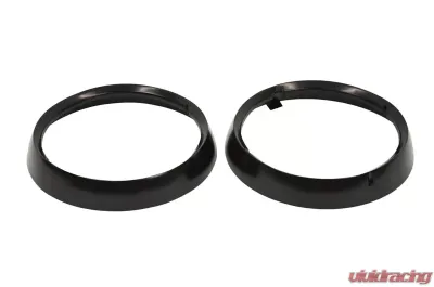 Kentrol Headlight Bezels Pair Powdercoat Black for Jeep CJ 1972-1986 - 50537