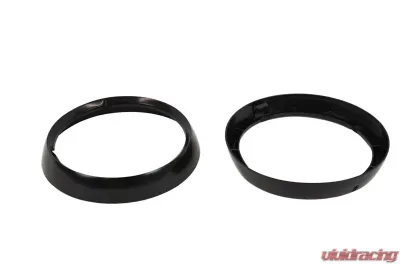Kentrol Headlight Bezels Pair Powdercoat Black for Jeep CJ 1972-1986 - 50537