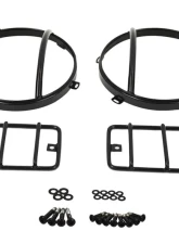 Kentrol Euro Light Guard Set, 4 Pieces, Powdercoat Black, Fits Jeep TJ 1997-2006                                     - 50557 - Image 5