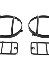 Kentrol Euro Light Guard Set, 4 Pieces, Powdercoat Black, Fits Jeep TJ 1997-2006                                     - 50557 - Image 2