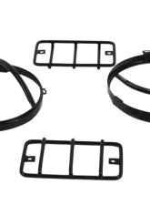 Kentrol Euro Light Guard Set, 4 Pieces, Powdercoat Black, Fits Jeep TJ 1997-2006                                     - 50557 - Image 3