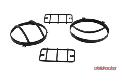 Kentrol Euro Light Guard Set, 4 Pieces, Powdercoat Black, Fits Jeep TJ 1997-2006 - 50557