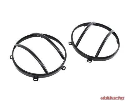 Kentrol Euro Headlight Guards Pair Powdercoat Black for Jeep JK 2007-2018 - 50573