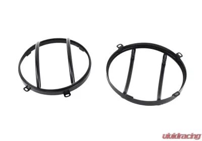 Kentrol Euro Headlight Guards Pair Powdercoat Black for Jeep JK 2007-2018 - 50573