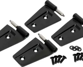 Kentrol Door Hinge Set 4 Pieces Powdercoat Black for Jeep JK 2007-2018