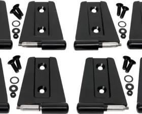 Kentrol Door Hinge Set 8 Pieces for Jeep JK 2007-2018, Powdercoat Black