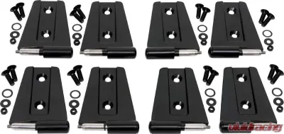 Kentrol Door Hinge Set 8 Pieces for Jeep JK 2007-2018, Powdercoat Black - 50576