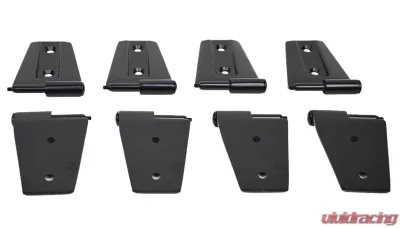 Kentrol Door Hinge Set 8 Pieces for Jeep JK 2007-2018, Powdercoat Black - 50576