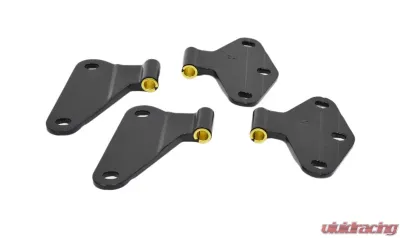 Kentrol Body Door Hinge Set 4 Pieces Powdercoat Black for Jeep JK 2007-2018 - 50580