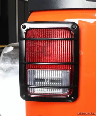 Kentrol Taillight Guard Pair Powdercoat Black for Jeep JK 2007-2018 - 50582