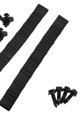 Kentrol Polished Stainless Door Strap Kit for Jeep TJ - Black Powdercoat Stainless Steel                                     - 50724 - Image 4