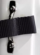 Kentrol Polished Stainless Door Strap Kit for Jeep TJ - Black Powdercoat Stainless Steel                                     - 50724 - Image 3
