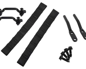 Kentrol Door Strap Kit Black Powdercoat Stainless Steel for Jeep CJ | YJ 1976-1995