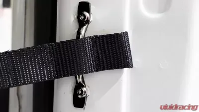 Kentrol Door Strap Kit Black Powdercoat Stainless Steel for Jeep CJ | YJ 1976-1995 - 50725