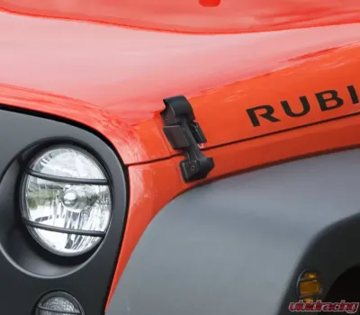 Kentrol Replacement Hood Catch Rubbers Pair Textured Black for Jeep JK 2007-2018 - 70071