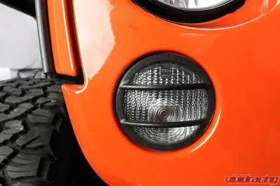 Kentrol Front Marker Covers Pair Textured Black for Jeep JK 2007-2018 - 80009
