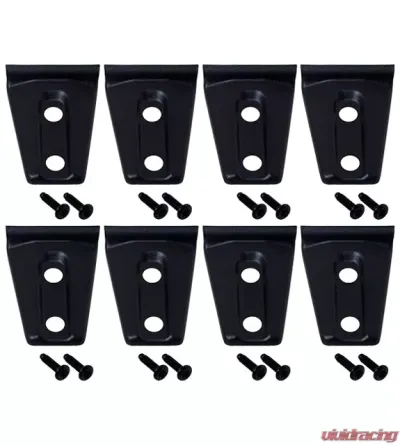 Kentrol Door Hinge Overlays 8 Pieces Textured Black for Jeep JK 2007-2018 - 80021