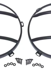 Kentrol Euro Headlight Guards Pair Textured Black for Jeep JK 2007-2018                                     - 80573 - Image 10