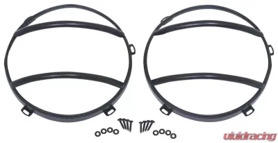 Kentrol Euro Headlight Guards Pair Textured Black for Jeep JK 2007-2018 - 80573