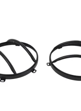 Kentrol Euro Headlight Guards Pair Textured Black for Jeep JK 2007-2018                                     - 80573 - Image 2