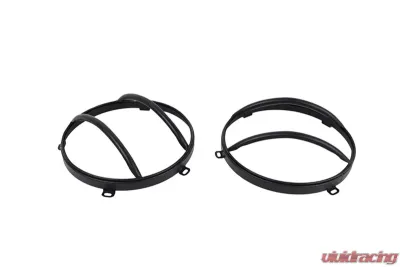 Kentrol Euro Headlight Guards Pair Textured Black for Jeep JK 2007-2018 - 80573