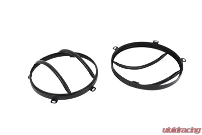 Kentrol Euro Headlight Guards Pair Textured Black for Jeep JK 2007-2018 - 80573