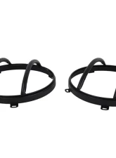Kentrol Euro Headlight Guards Pair Textured Black for Jeep JK 2007-2018                                     - 80573 - Image 4