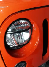 Kentrol Euro Headlight Guards Pair Textured Black for Jeep JK 2007-2018                                     - 80573 - Image 7