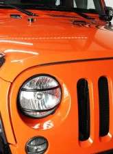 Kentrol Euro Headlight Guards Pair Textured Black for Jeep JK 2007-2018                                     - 80573 - Image 8