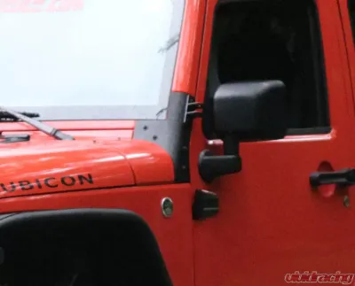 Kentrol Windshield Supports Pair Textured Black for Jeep JK 2007-2018 - 80574