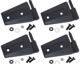 Kentrol Door Hinge Set 4 Pieces Textured Black for Jeep JK 2007-2018