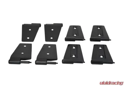 Kentrol Door Hinge Set 8 Pieces for Jeep JK 2007-2018 Textured Black Finish - 80576