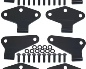 Kentrol Body Door Hinge Set 8 Pieces Textured Black for Jeep JK 2007-2018
