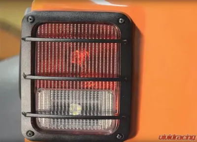 Kentrol Taillight Guard Pair Textured Black Jeep JK 2007-2018 - 80582